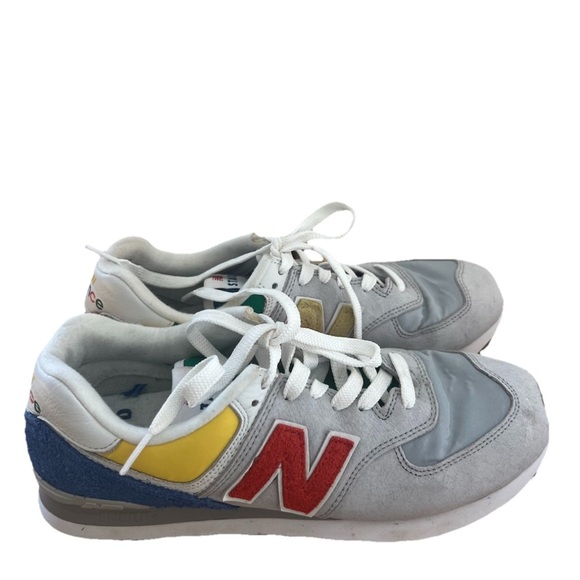 Men’s New BalancexStaud 574 Rain Cloud Team Red Sneaker - Picture 3 of 16